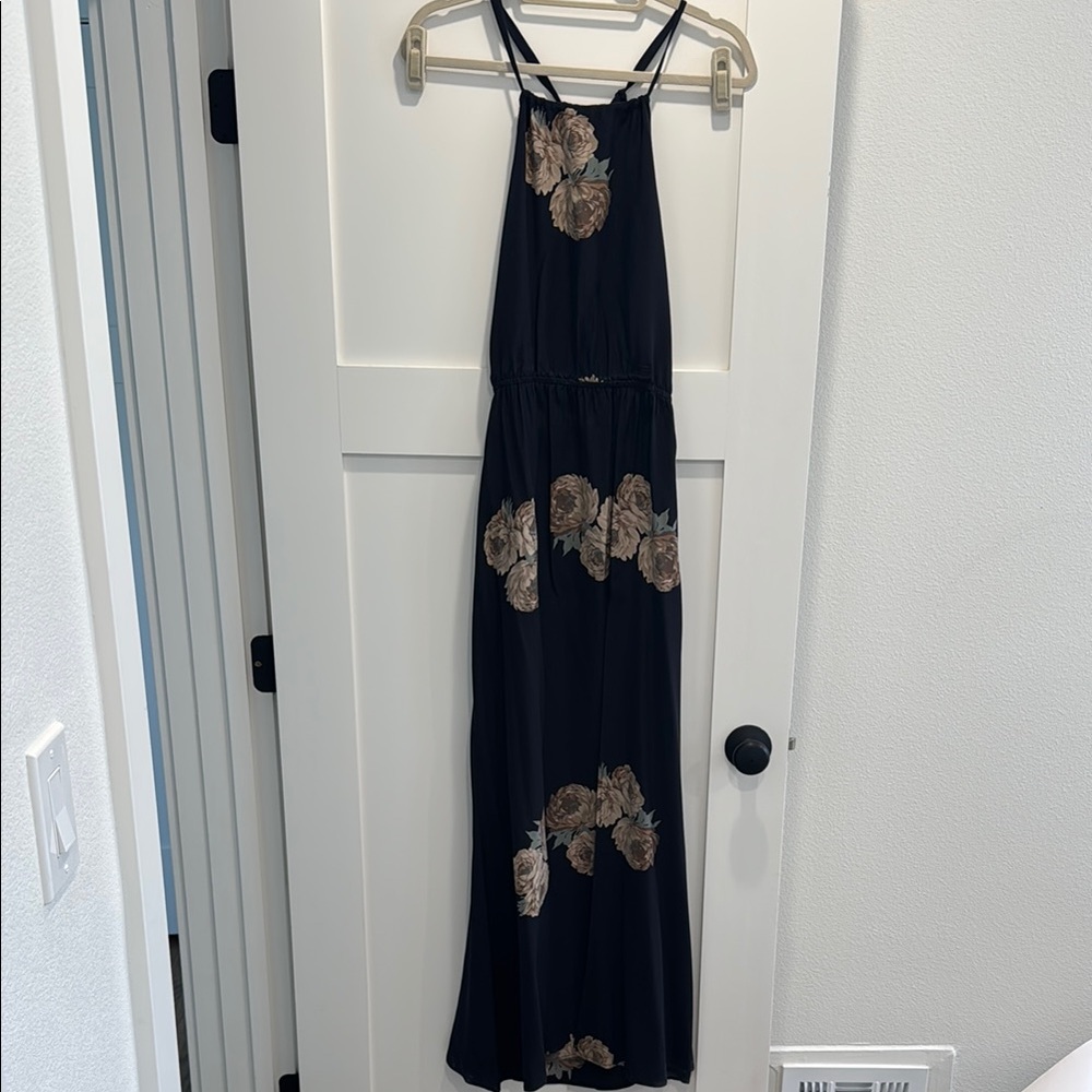 SCF Edgy Black Floral Maxi Dress